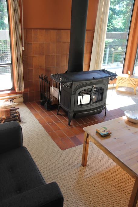 On rainy days, this fireplace makes you feel so warm and fuzzy
