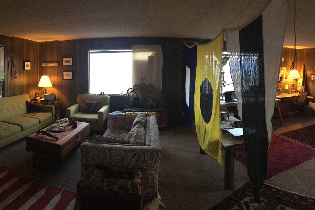 Living room area separated from my studio area.
