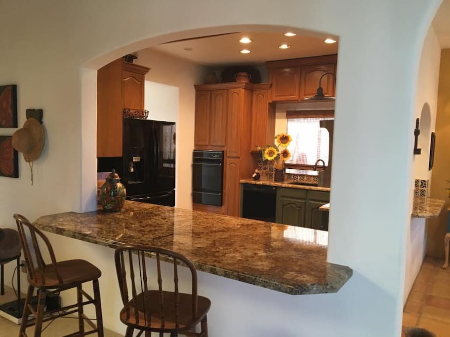 Granite Island Bar in Kitchen