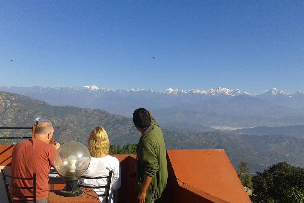 Breakfast in Rooftop of Tashidelek
