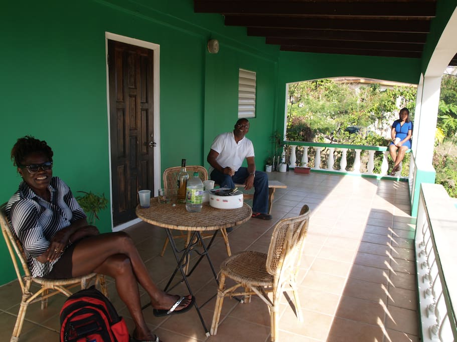 Drinks on the spacious veranda