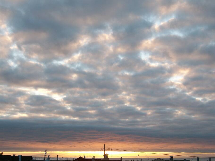 Ocean sunset view