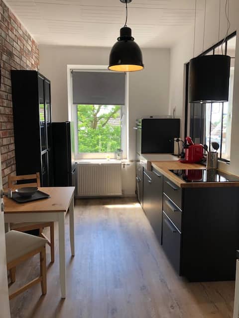 1.) Modern apartment with industrial look for 2-3 people