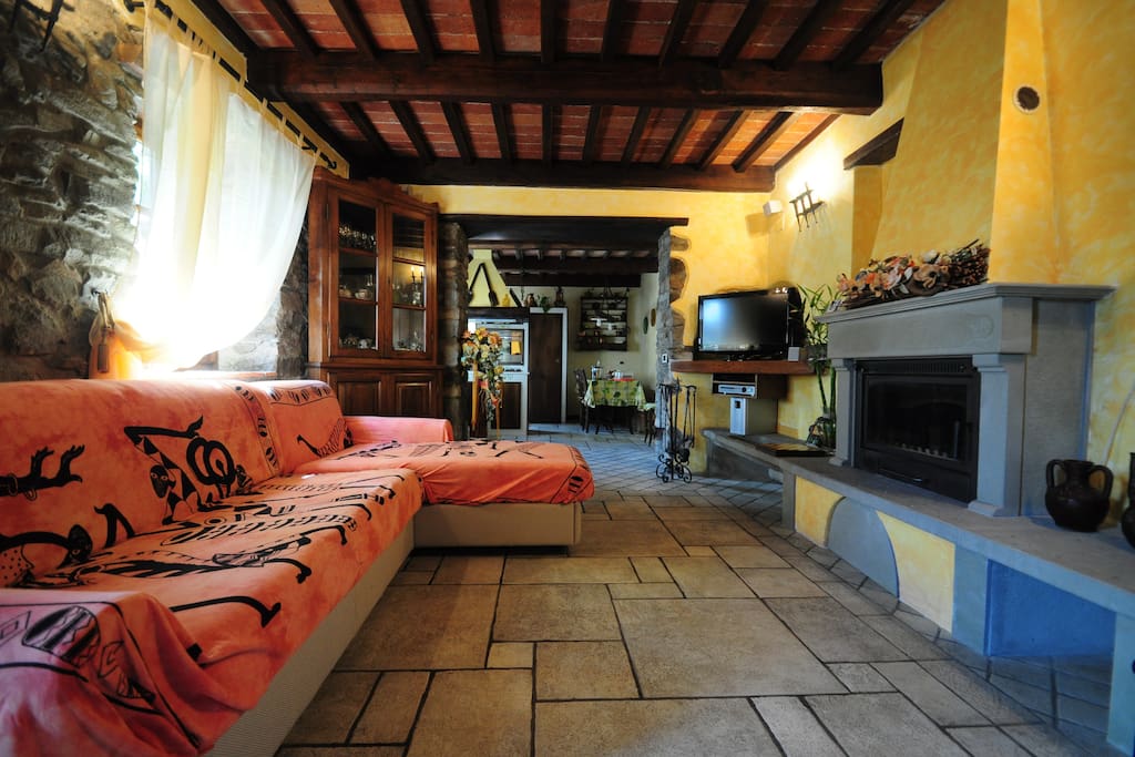 Il soggiorno con divano letto