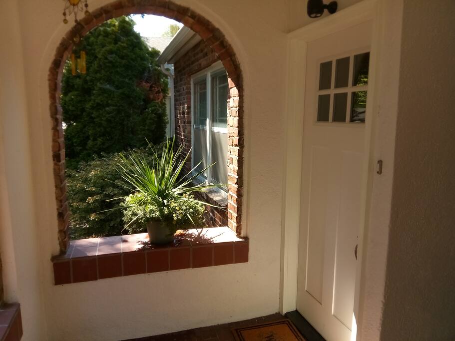 Front door of Airbnb.