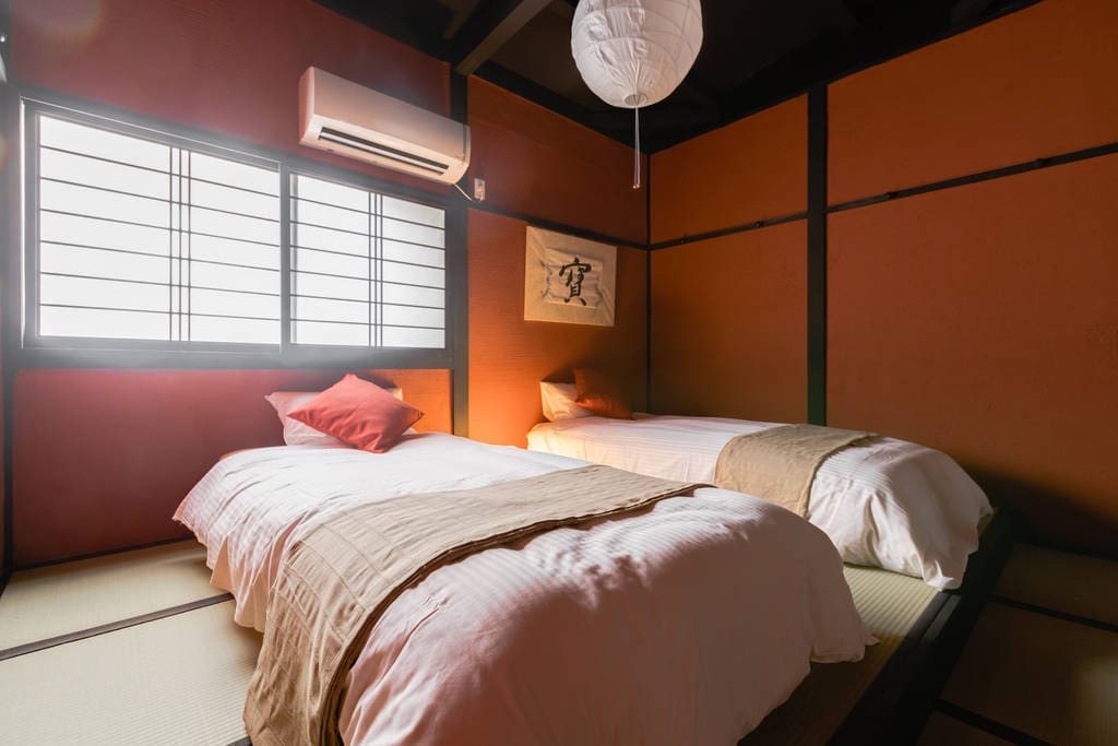 enjoy comfortable beds with a vintage atmosphere