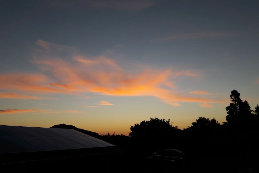 Sunset.