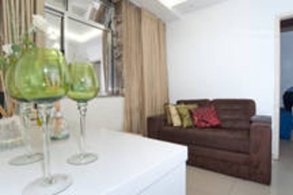 Sala com sofa-cama