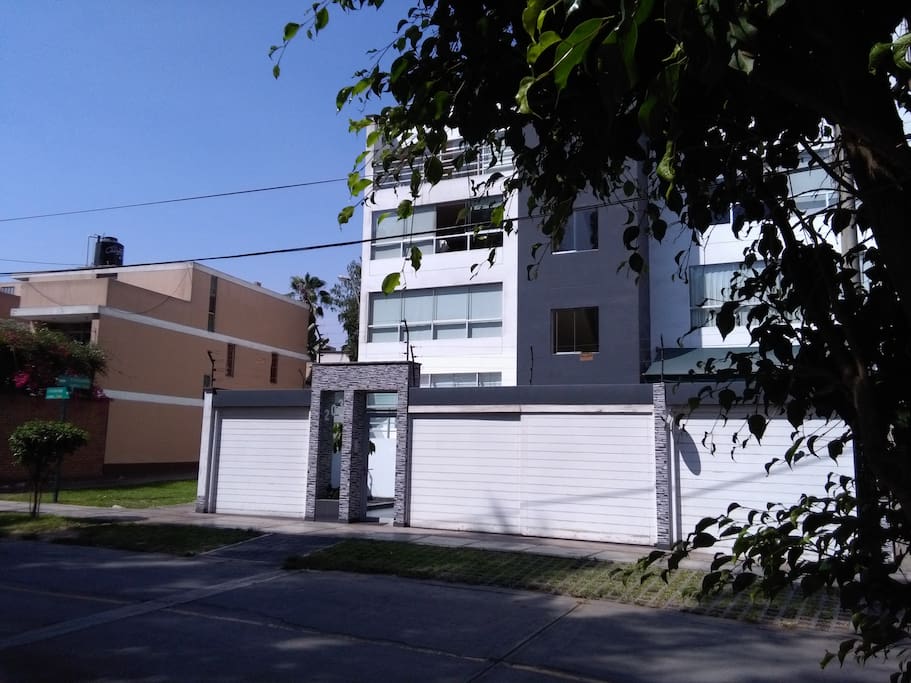 Front view of the building
