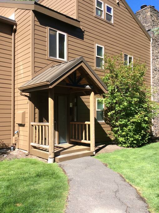 Front door of building. Entrance to our condo. Lockbox on right of door.