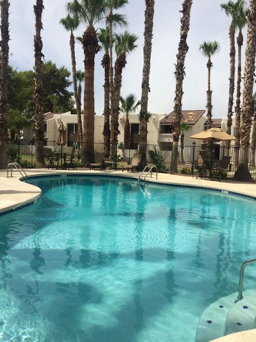 Heated swimming pool and spa