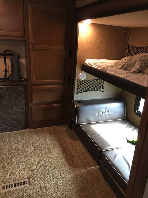 Bunkhouse bedroom bottom beds can sleep 1 or 2