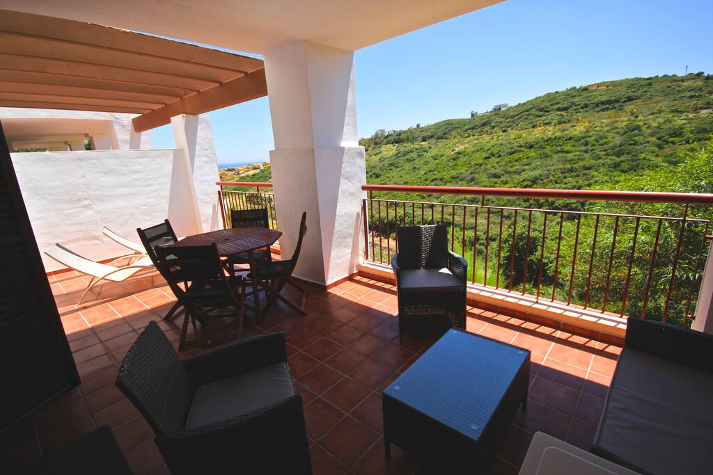 Enjoy the views, sun, relax, eat/drink from the front balcony