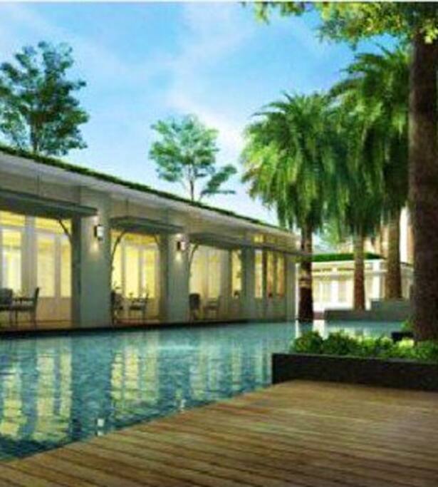 free of charge using Swimming pool with salt water. Very quite and luxury. Suitable for adults and kids