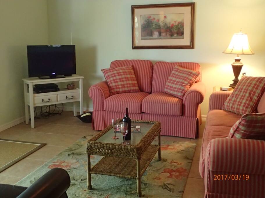 Open floor plan invites conversation.