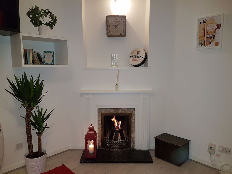 Our cosy traditional fireplace