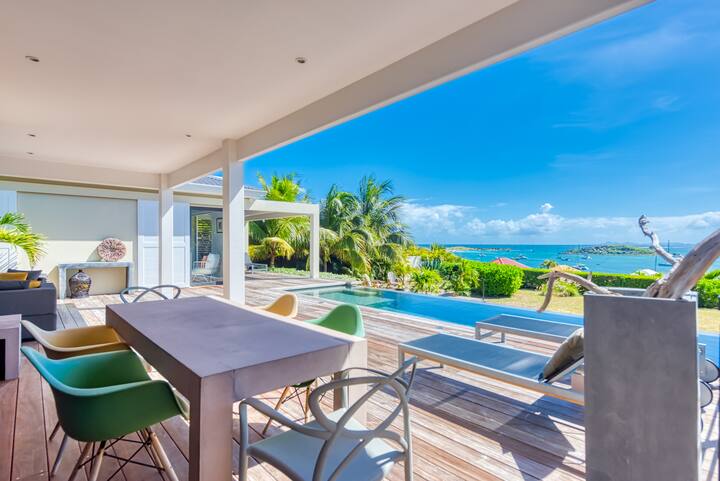 Villa Au Fil De L Eau Vue Mer Style Minimalist Villas For Rent In Cul De Sac Collectivite De Saint Martin St Martin