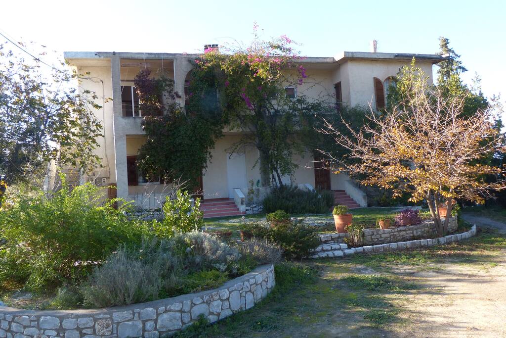 The front of the house, overseeing the garden, autumn 2017
