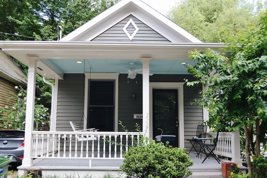 The front porch is perfect for socializing or unwinding. The friendly neighbors are certain to make you feel part of the community.