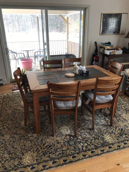Dining area leading to deck