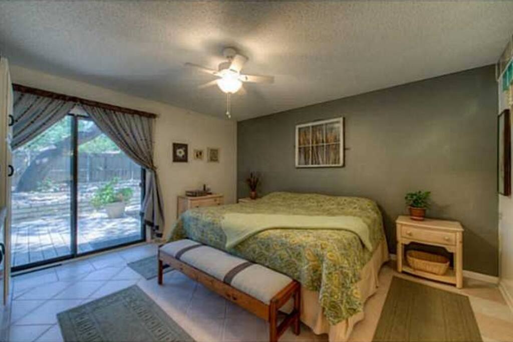 bedroom with door