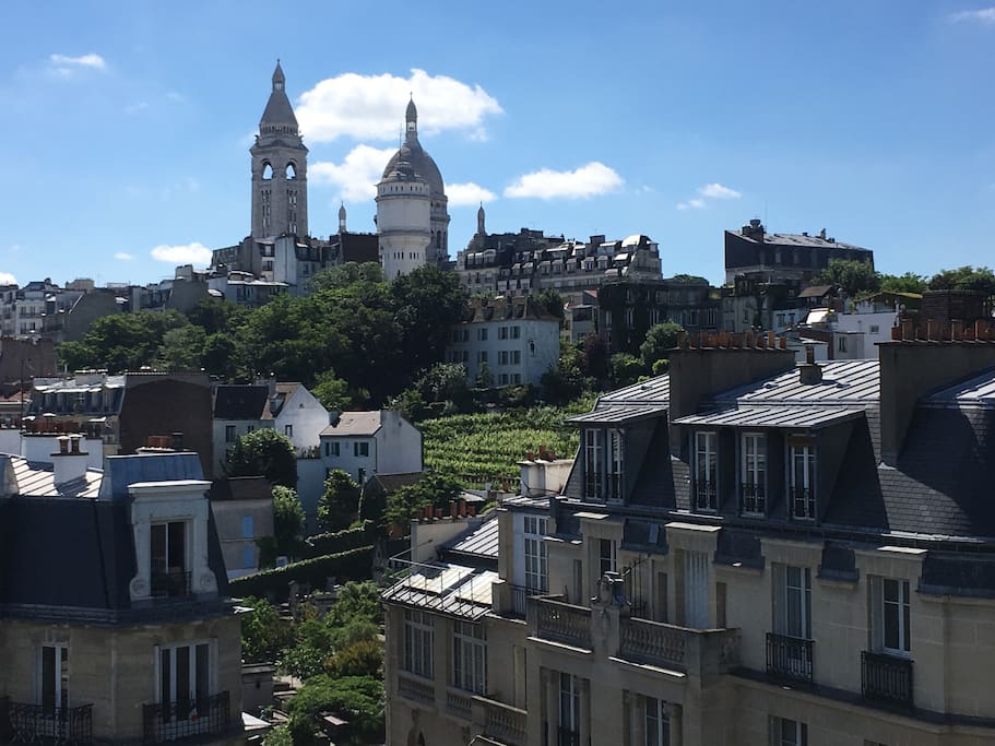 La vue sud, sur Montmartre depuis l'appartement