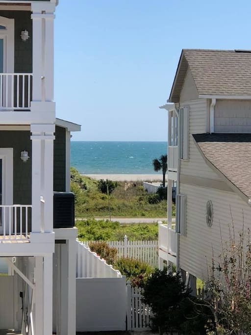 Gorgeous beach view from the front of the house. You can see the ocean all day, even when you're at home!