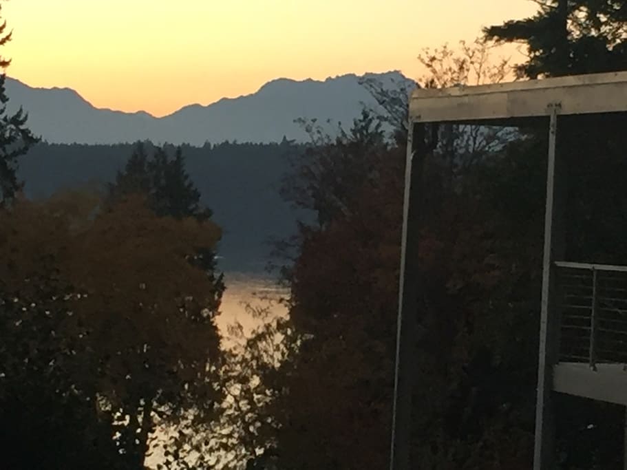 Our home is west-facing with views of the Olympic Mountains.