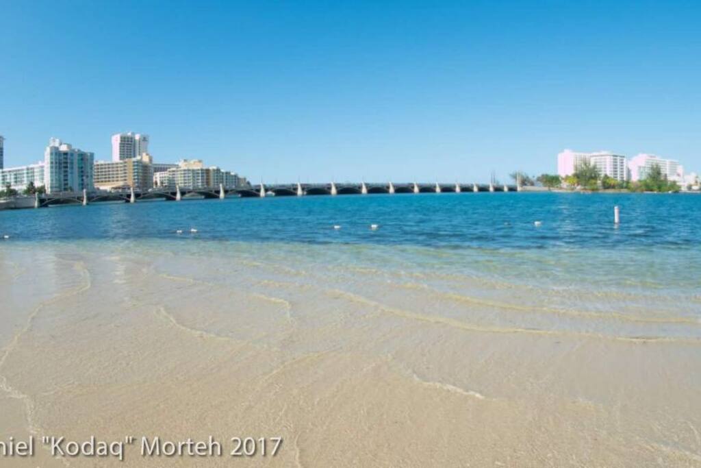 The beach is less than 15 mins away walking :)