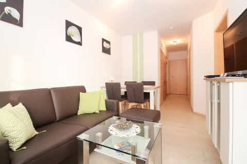 Modern furnished apartment for 2-4 people.