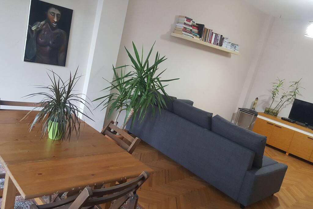 our living room, it's green