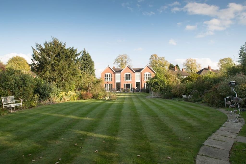 The garden is extremely large with space for all. There is a beautiful pergola and swing and slide for the children