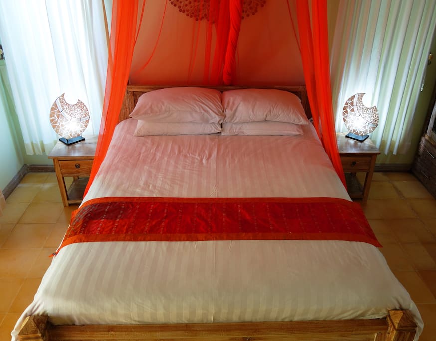 Comfortable bed after a day out exploring