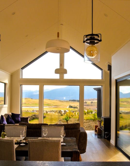 Enjoy a glass of Central Otago Pinot with a view