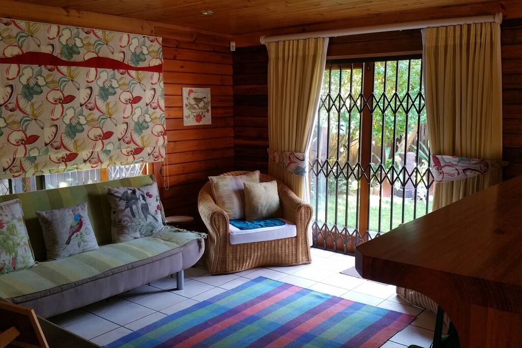 Living area with sleeper couch