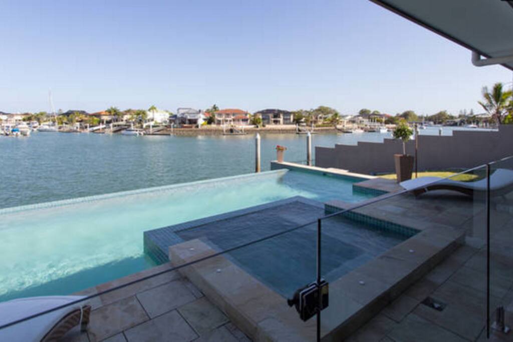 View of pool and canal