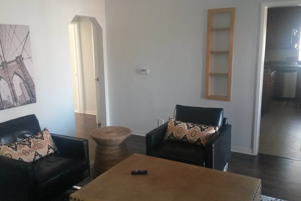 Living room with 50-inch LCD TV.