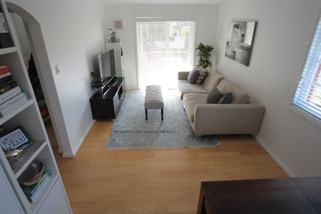 Lounge room looking onto balcony