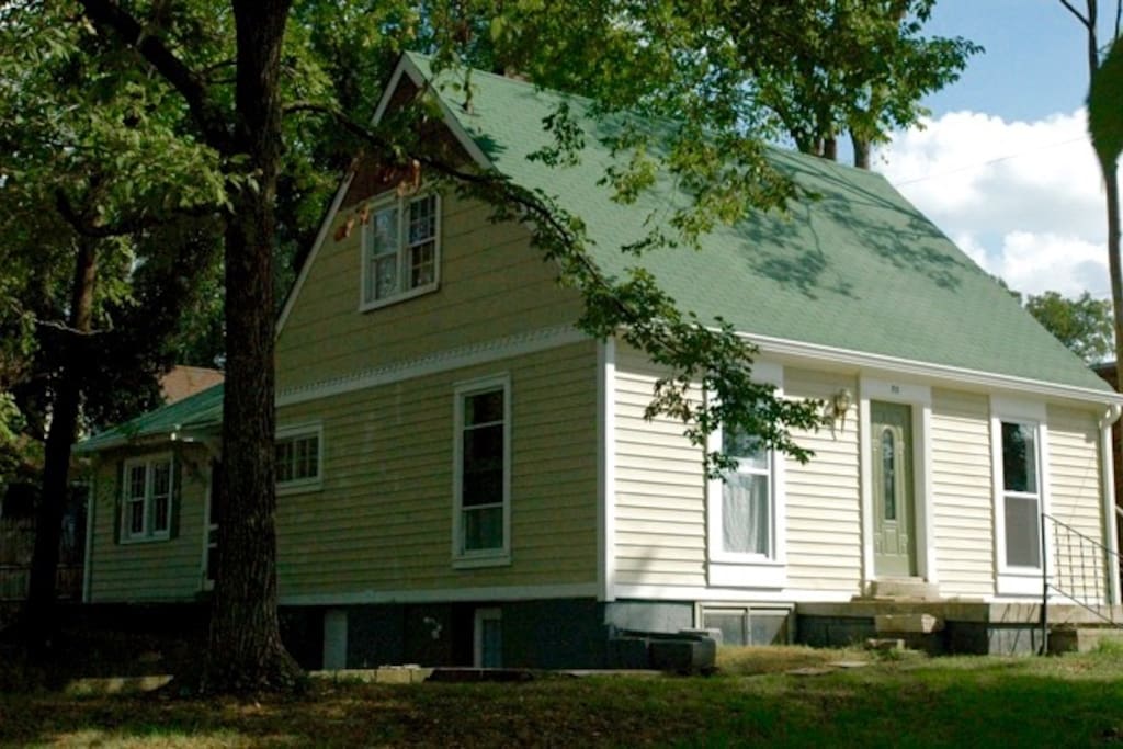 Apt is the rear extension of the house.