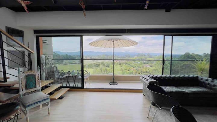 Excellent Mountain Views In A Very Cozy Penthouse - Rionegro