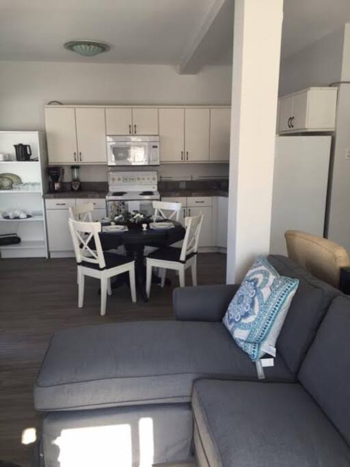 Open concept, very cozy, quiet and warm.