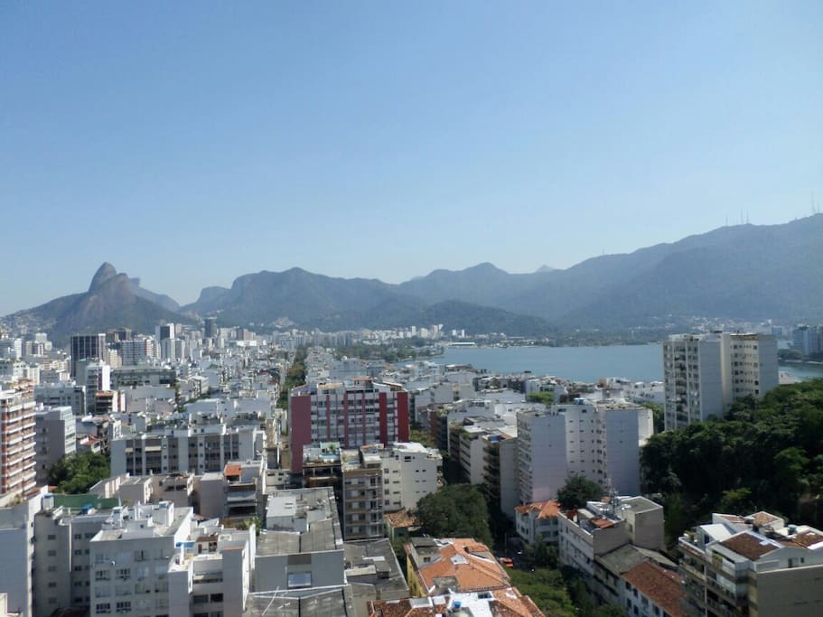 vista do apartamento da Lagoa Rodrigo de Freitas