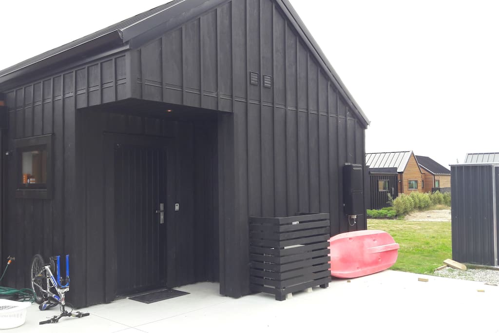 Apartment Door and Parking Area