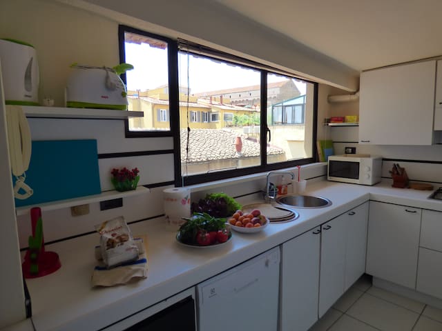 Borgostella apartment overlooking the rooftops