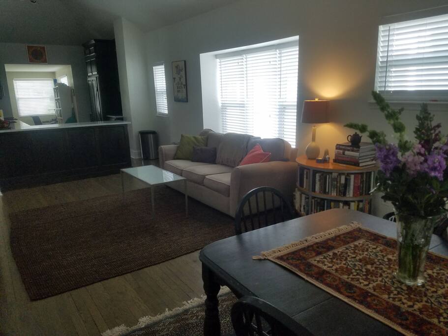 You'll feel right at home in the comfortable, spacious living room.