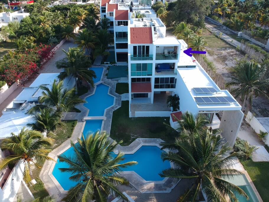 Vista y ubicación /View of the condo and location of the apartment
*The picture was taken by my guest Fernando