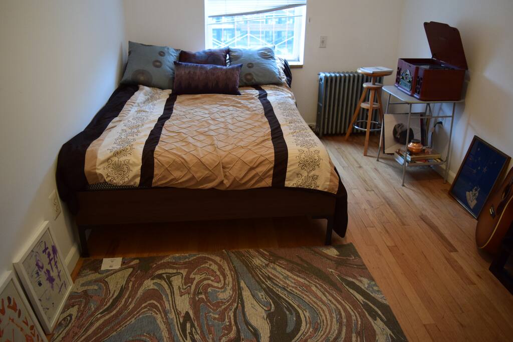 Bed (comfortably fits two)