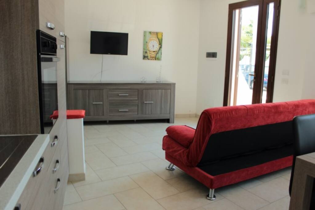 Soggiorno e zona Tv