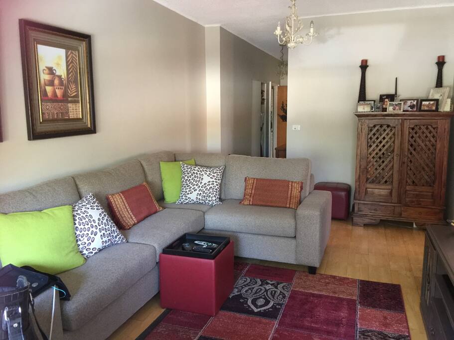 Living room with Foxtel