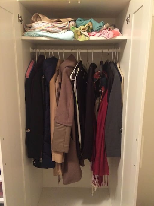 This closet will come cleared out for you to hang your clothes / keep your stuff.
